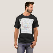 T-shirt Carte du U-Bahn de Hambourg (Devant entier)