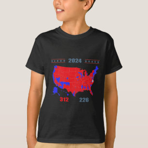 T-shirt Carte électorale 2024 Trump 312 Red 2024 Election