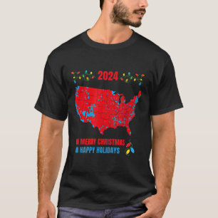 T-shirt Carte électorale de 2024 Joyeux glissement de terr