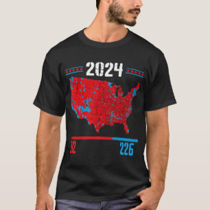 T-shirt Carte électorale Trump 312 Red Résultats des élect