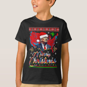 T-shirt Carte électorale Trump Joyeux Noël Père Noël H