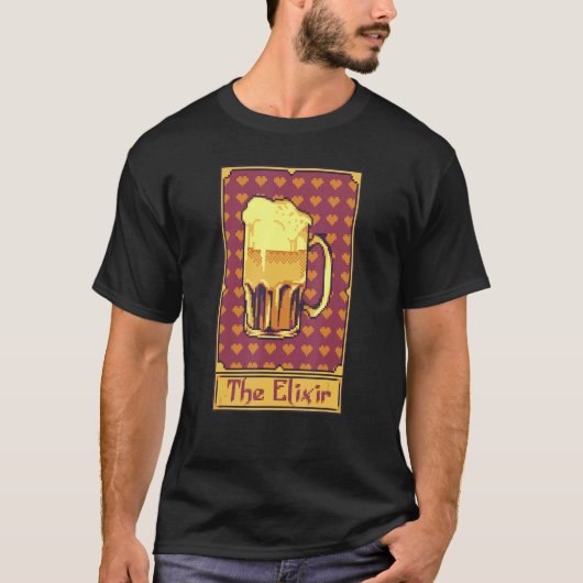 T-shirt Carte Elixir Potion Beer Tarot Card (Devant)