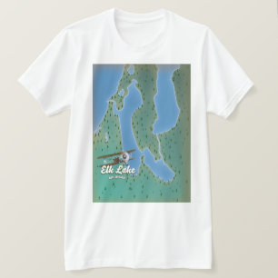 T-shirt Carte Elk Lake Michigan