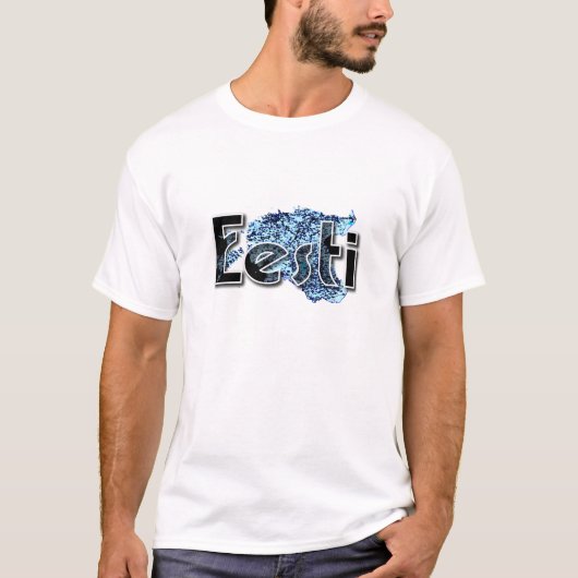 T-shirt Carte Estonie (Devant)