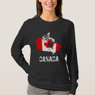 T-shirt Carte et drapeau du Canada