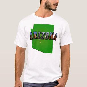 T-shirt Carte et texte de l'image de l'Arizona