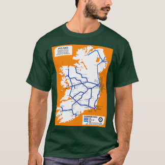 T-shirt Carte ferroviaire irlandaise 1969 1