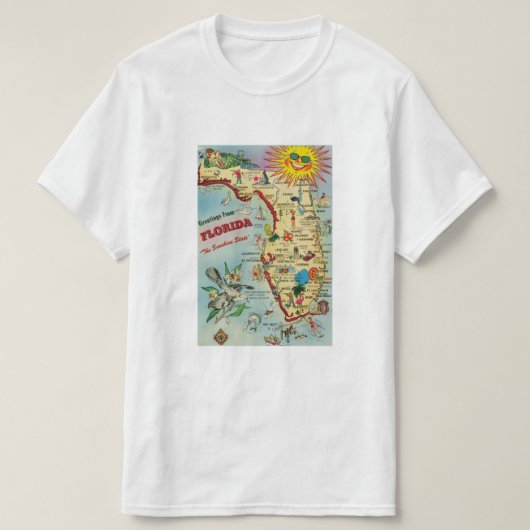 T-shirt Carte Floride T Shirt (Design devant)