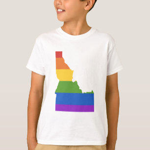 T-shirt Carte gay des États-Unis État de l'Idaho