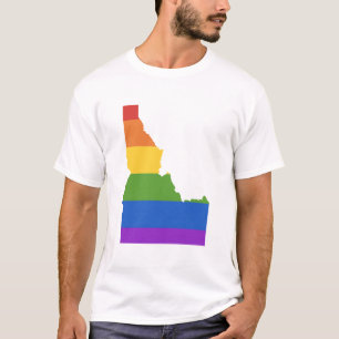 T-shirt Carte gay des États-Unis  État de l'Idaho