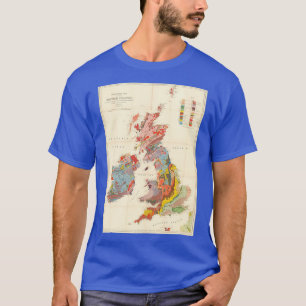 T-shirt Carte géologique vintage des îles britanniques 191
