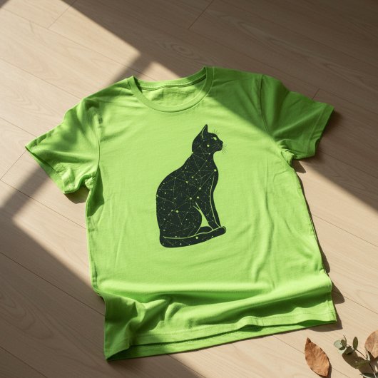 T-shirt Carte graphique de la constellation du chat – Chat