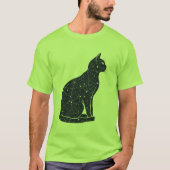 T-shirt Carte graphique de la constellation du chat – Chat (Devant)