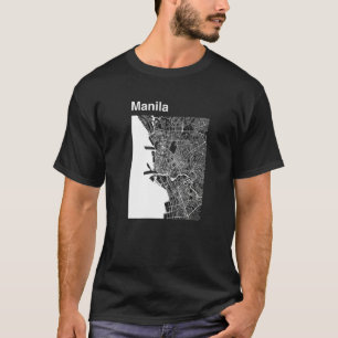 T-shirt Carte graphique de la ville classique des Philippi
