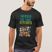 T-shirt Carte graphique de l'Humour d'Cuisine Queen Of The (Devant)