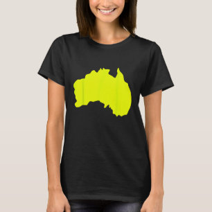 T-shirt Carte graphique de silhouette continentale austral