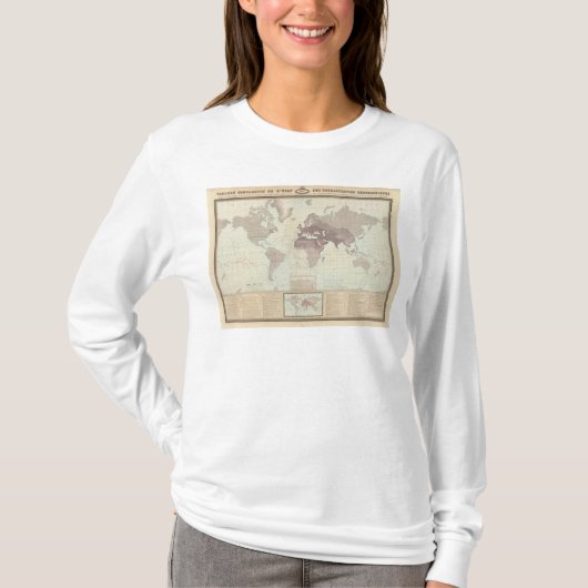T-shirt Carte historique du monde (Devant)
