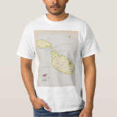 T-shirt Carte illustrée de Malte (Devant)