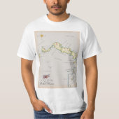 T-shirt Carte illustrée de Turks and Caicos (Devant)