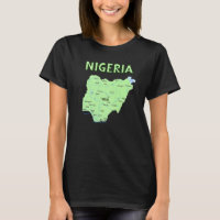 Carte Illustrée Des Principales Villes Du Nigeria