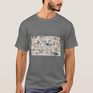 T-shirt Carte Image Vintage du Kansas Format Géant