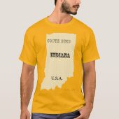 T-shirt - Carte Indiana avec ville (Devant)