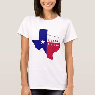 T-shirt Carte indigène de drapeau du Texas