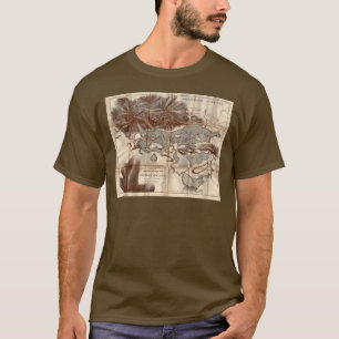 T-shirt Carte inférieure de reconnaissance de lac Saranac