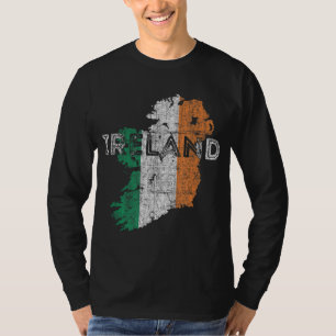 T-shirt Carte irlandaise et souvenir du drapeau - Irlande