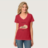 T-shirt - Carte Kentucky avec la ville (Devant entier)