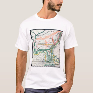 T-shirt Carte : L'Amérique du Nord, 1742