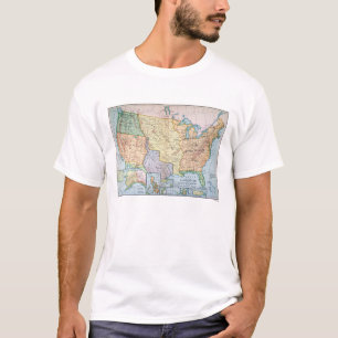 T-shirt Carte : Les USA Expansion, 1905