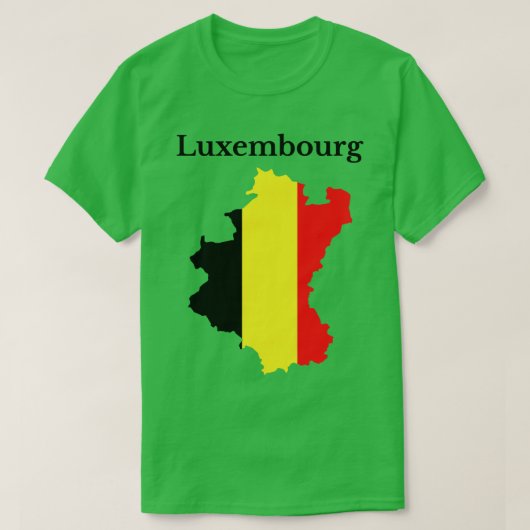 T-shirt Carte Luxembourg Belgique (Design devant)