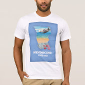T-shirt Carte Mendocino California (Devant)