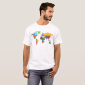 T-shirt Carte mondiale (Devant entier)