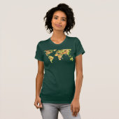 T-shirt Carte mondiale des animaux (Devant entier)