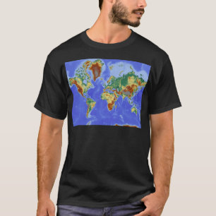 T-shirt Carte mondiale géographique internationale