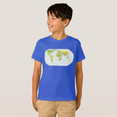 T-shirt Carte mondiale Globe Pays Atlas (Devant entier)