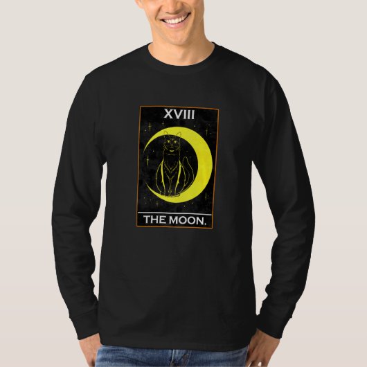 T-shirt Carte Moon Tarot Avec Chat (Devant)