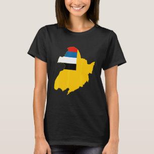 T-shirt Carte Nationale Du Drapeau Du Manchukuo