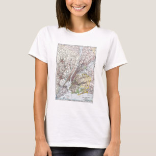 T-shirt Carte : New York-area, 1906