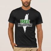 T-shirt Carte Palestine libre, Solidarité, Palestine (Devant)