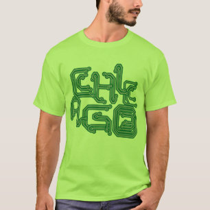 T-shirt Carte PCB électronique T de Chicago - vert clair