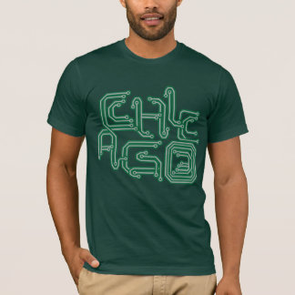 T-shirt Carte PCB électronique T de Chicago - vert-foncé