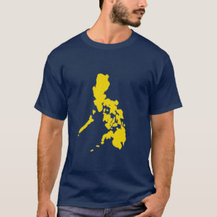 T-shirt Carte philippine jaune