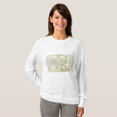 T-shirt Carte physique de l'Asie (Devant entier)