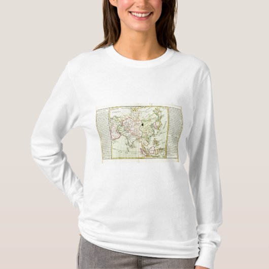 T-shirt Carte physique de l'Asie (Devant)