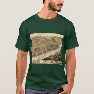 T-shirt Carte Picturale Vintage de Kansas City 1869