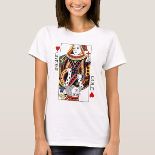 T-shirt Carte Poker Queen & King of Hearts Mariage Cadeau