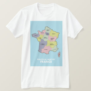 T-shirt Carte politique de la France
